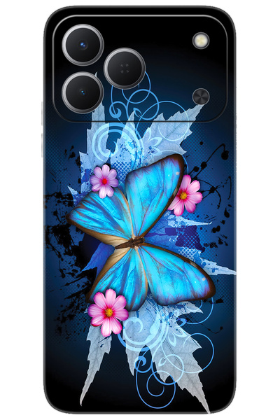 TECNO Spark 50 4G (KN4n) Uyumlu Kılıf Desen Baskılı Silikon Kelebek Resim STK...