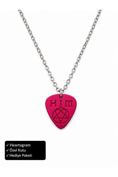 HER ŞEY NOTA www.herseynota.com Heartagram Plektrum Kolye – HIM Logolu Gotik ...