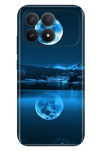 Cekuonline Poco F8 Pro 6.59" Case Colorful Silicone Printed Tpu Full Moon Sea