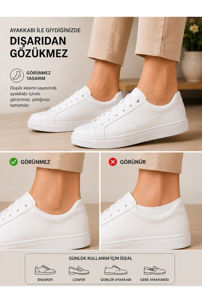 Bilal Çınar Tekstil Unisex Silicone Non-Removable Sneaker Short Socks Seamless Summer Breathable Cotton Flexible Invisible Below Ankle Socks 6 Pairs