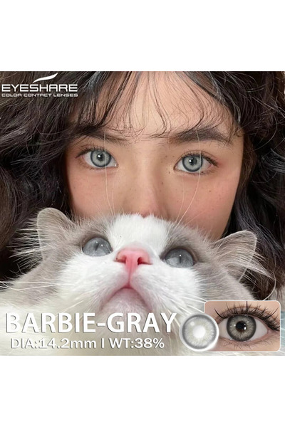 EyesPro BARBİE GRAY 1 yıllık hareli gri mavi göz lensi