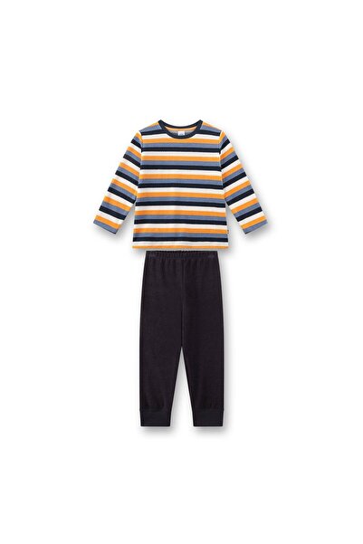 Sanetta Jungen Schlafanzug, lang - Kids, Streifen, Pyjama Set, Frottee