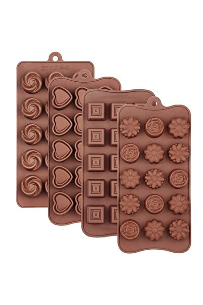 OEM Set 4 Forme Ciocolata Silicon Macvi®, Antiaderente, Flexibile, BPA Free, ...