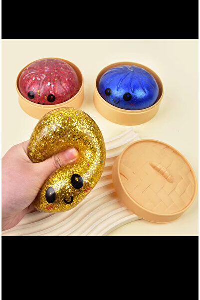 vattara Çin Mantısı Simli Büyük Boy Stres Dumpling Slow Orjinal İthal Squishy...