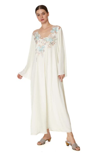 ELEGANZA LA MODE White Jalabiya – ELM J 510