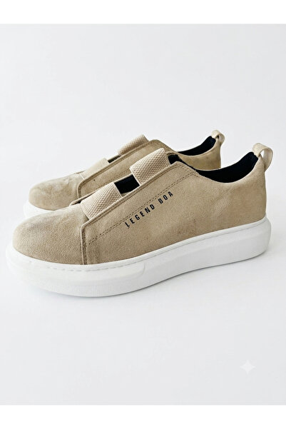 ARDSU Thick Suede High Sole Double Tape Beige Men's Shoes