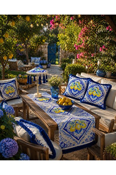 Missidea Azure Bohem Dekoratif Ledli Bali Şemsiyesi Seti (LED'li Şemsiye + 2 ...