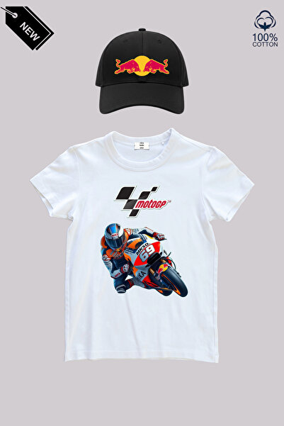 cirokids MotoGP majica i kapa za decu sa printom, 100% pamuk, 4-13 godina