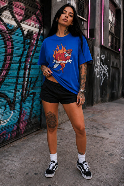FECCY Premium Iwas Printed Oversize Γυναικείο T-Shirt Βαμβακερό Oversize T-Shirt