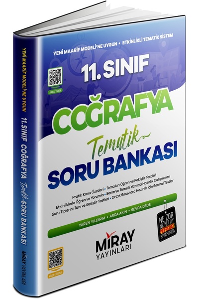 Miray Yayınları Miray 2027 11. Sınıf Coğrafya Konu Özetli Tematik Soru Bankas...