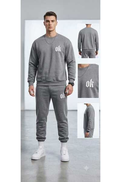YK WEAR Unisex Premium Oversize Crew Neck Sweatshirt Set