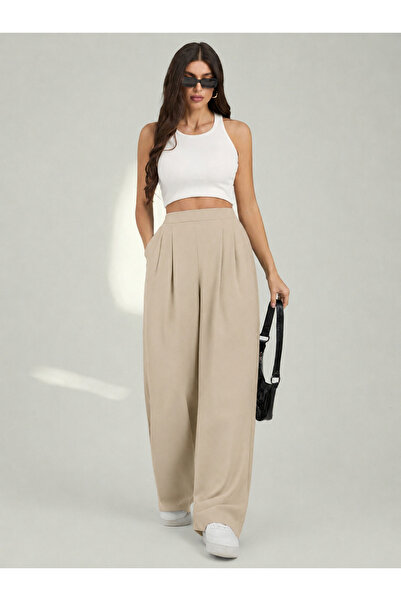 classy moda Women's High Waist Wide Leg Palazzo Pants Comfortable Stylish Casual