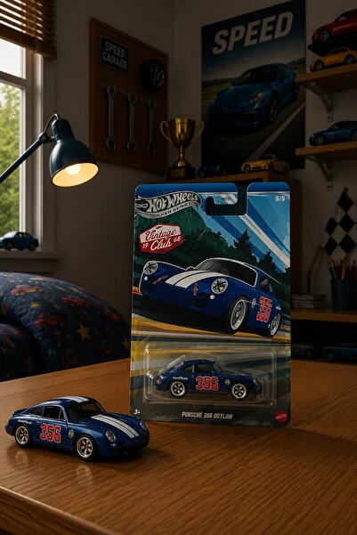 HOT WHEELS Porsche 356 Outlaw - Vintage Club Silver Series Özel Koleksiyonluk...