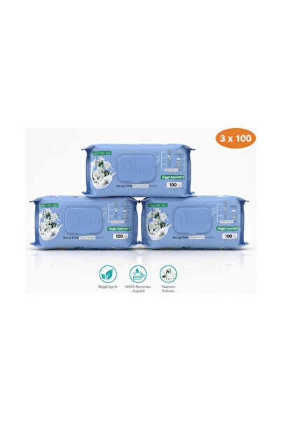 Sleepy Extra Yüzey Temizlik Havlusu Doğal Yasemin Yağı 100 Lü 3 Adet