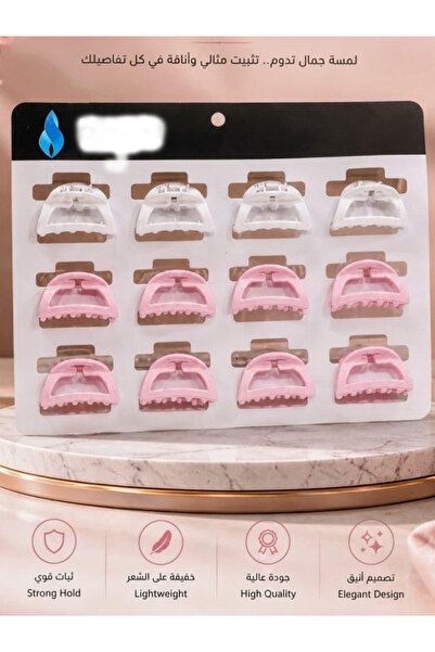 Generic مجموعة مشابك شعر بتصميم أنيق على شكل فيونكات، متوفرة باللونين الأبيض ...