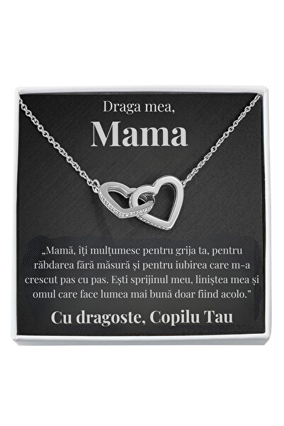 OEM Cadoul Mamei – Colier din zirconiu cu mesaj de dragoste