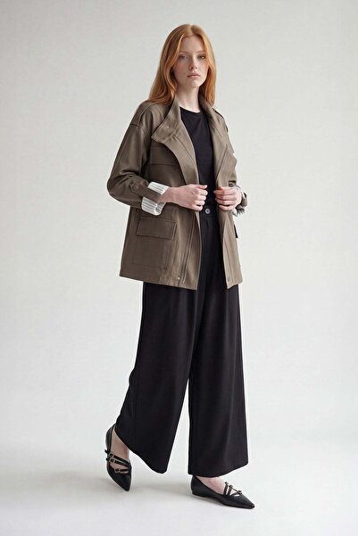 Levidor Black Double Pleated Stitched Trousers