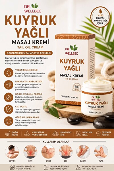 Genel Markalar Kuyruk Yağlı Masaj Kremi 100 ml | Kuyruk Yağı İçeren Masaj Kre...
