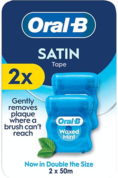 Oral-B Satin Tape Twin Mint Ață dentară cerată 2 x 50 m (100 m) – Curățare ef...