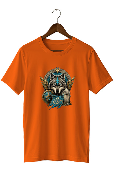 remonz Göktürk Bozkurt and Turkish Runes Printed Unisex T-Shirt – Design of A...
