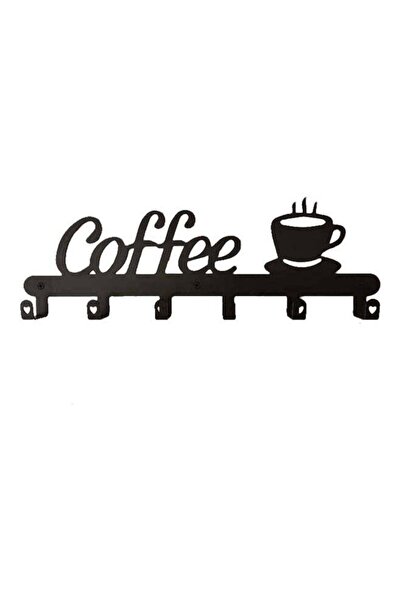 Generic Metal Coffee Mug Holder Black 26x3x11.5cm