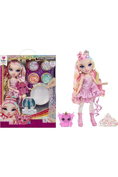 Rainbow High LALKA BELLA ROZ 28 CM SET CU Sclipiri Curcubeu, cu Slime și LAM ...