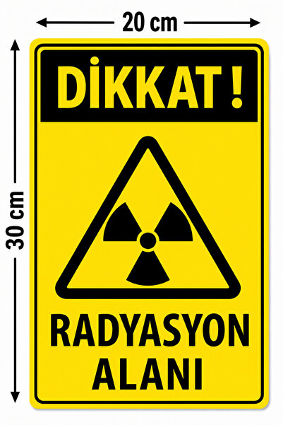 PixelDesign Radyasyon alanı levhası, radyasyon uyarı levhası, dikkat radyasyo...