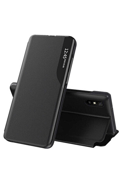 Techsuit Husă pentru Xiaomi Redmi 9A, Seria eFold, negru - negru