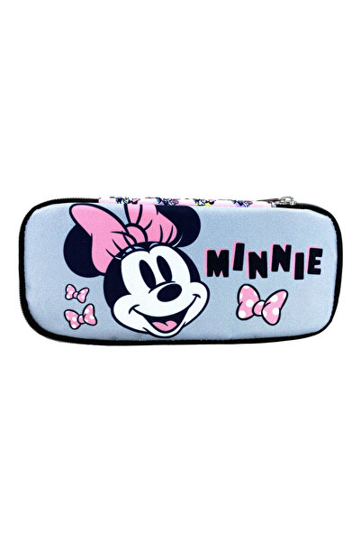 disney minnie Όμορφη σε ροζ χρώματος κασετίνα με 2 θήκες 26 εκ.