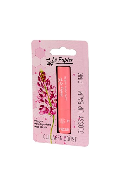 BEAUTY MADE EASY Glossy Lip Balm with Collagen - Pink, Beauty Made Easy, 3.5g