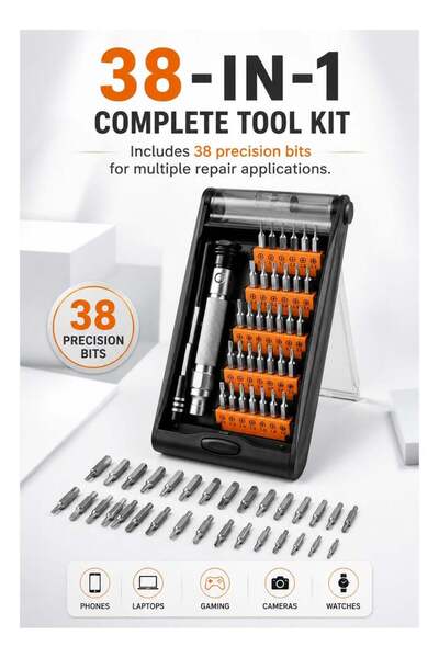 Jakemy 38-in-1 Aluminium Alloy Precision Screwdriver Set with Magnetic Bits |...