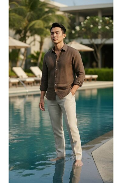 ronex Comfortable Fit Muslin Fabric Men's Shirt