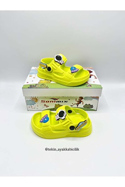 Sonimix Uzay / Astronot Figürlü Çift Bantlı Çocuk Sandalet ve Terlik