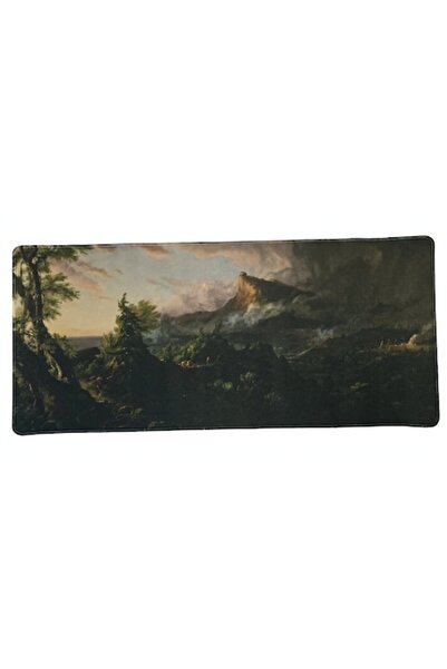 OEM Mousepad de gaming Pădure Montană 90x40 cm, grosime 4mm, design colorat, ...