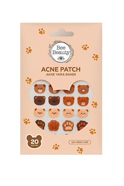 Bee Beauty Çay Ağacı Yağı İçerikli Ayıcık Desenli Akne Bandı 20 Adet
