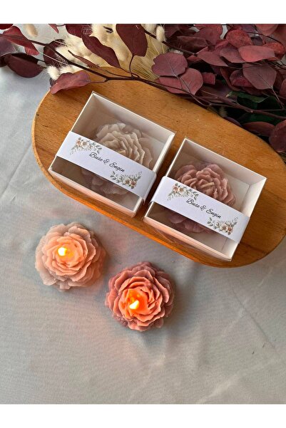 cev den store Şakayık Mum Şerit Etiketli Söz Nişan Düğün Nikah Hediyeliği 50 ...