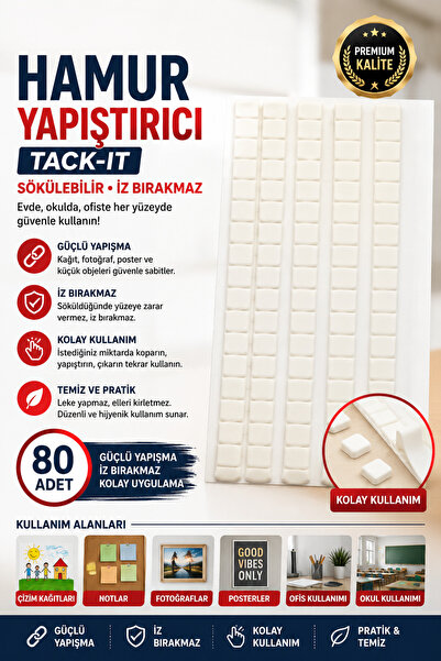 ANI OFİS KIRTASİYE A K Hamur Yapıştırıcı 80 Adet Sökülebilir İz Bırakmaz Yapı...