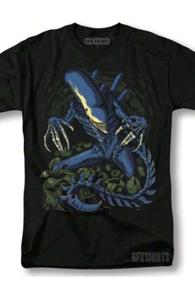 LİNA06 Alien Shirt Classic Movie Poster Vintage Graphic Design T-Shirt-1