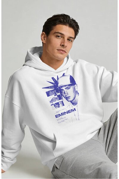 SEVBANO Eminem Rapper Singer Back Printed Unisex Oversize Premium Hoodie