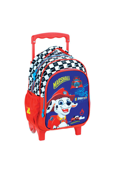 PAW PATROL Patrula Cățelușilor Marshall Racing rucsac grădiniță pe roți, gean...