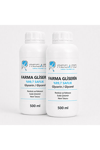REGARD KİMYA Gliserin | %99.7 Saflık | Gıdaya Uygun | 1000 ml