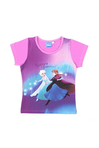 Disney Frozen Tricou ciclam 3-7 ani cu print flexibil și croi normal 90% bumb...