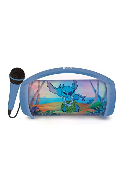 Disney Stitch Boxa portabila cu microfon si efecte de lumini, Lexibook,
