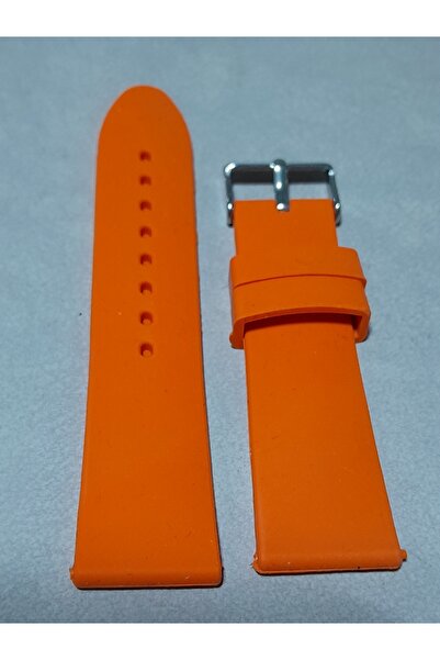 Genel Markalar 22 mm turuncu silikon saat kordonu