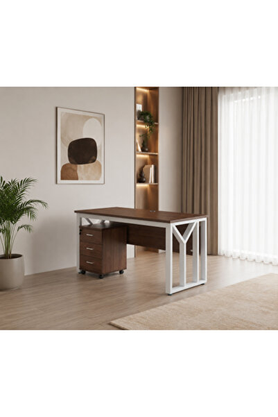 on home طاولة مكتب OT-121 بلون بني فاتح