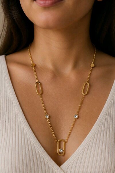 Monalisa Home Figured Anti-Tarnish Steel Adjustable Chain Luxury Necklace