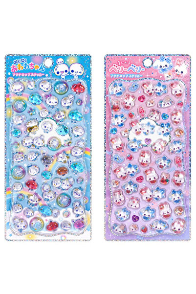 choice2 2pcs 3D Drop Relief Stickers - Japanese Style Cartoon DIY Scrapbookin...