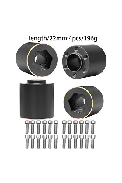 Choice21 O 4pcs 22MM Brass Weights 12mm Wheel Hex Hub Widen Adapter for 1/10 ...