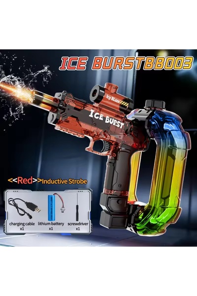 Choice5 مسدسات مياه كهربائية BB003 بإضاءة LED حمراء للبالغين، قوية للعب وإطلا...