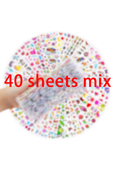 choice2 40 sheets mix 3D Puffy Bubble Stickersfor Kids Toddlers, Children Par...